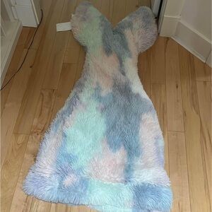 Pastel kids Mermaid Tail Blanket